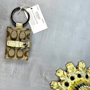 Signature C Design Coach Picture Frame Bag Charm Key Fob NWT